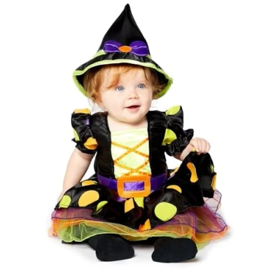 Image of !!!!0 WIP INCOMPLETE (PKT) (PDBW12) Child Girls Cauldron Cutie Witch Costume (12 18m)