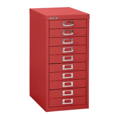 Image of Bisley H2910NL 59 cm Home 10 Multi Drawer Cardinal Red