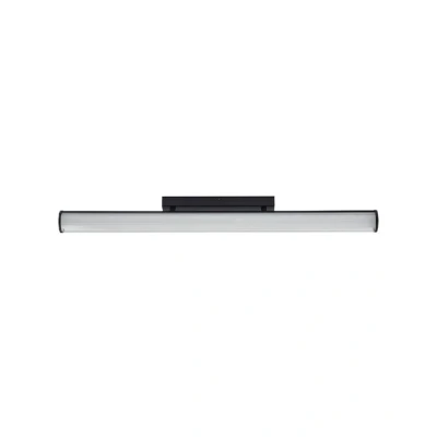 Image of Lindby LED wall lamp Kirka, black, metal, IP44, 90cm, CCT