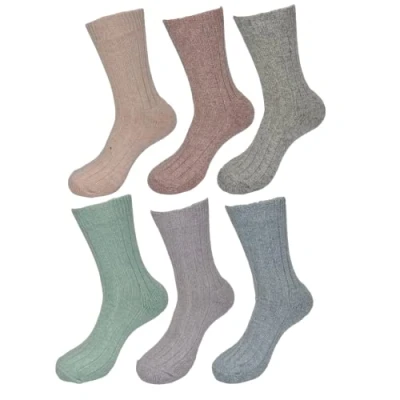 Image of 3 Pairs Women’s Non Elastic Thermal Thick &amp; Warm Diabetic Wool Blend Luxury Soft Touch Winter Lurex Ladies socks UK 4 7 (Non Socks)