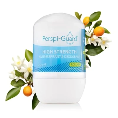 Image of Perspi Guard Strong Antiperspirant and Roll On Deodorant with Neroli 48 Hour Scented for Men Women to Prevent Sweating Odours w/Aloe Vera Kojic Acid