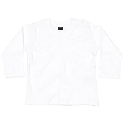 Image of Babybugz Baby Long Sleeve T White 6 12 Months