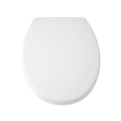 Image of Blue Canyon Richmond Duroplastic Toilet Seat with Non Slip Bumpers &amp; Heavy Duty Stainless Steel Hinges Soft Close One Button Quick Release Seats Universal Fixings (White)