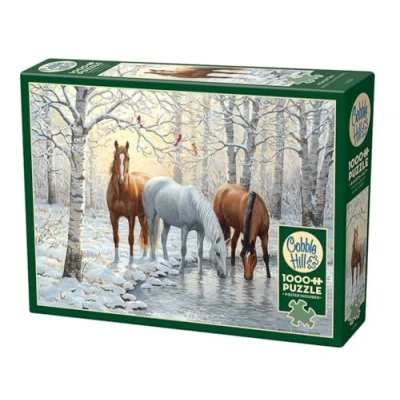 Image of Cobble Hill 1000 Piece Puzzle Winter Trio Sample Poster Included