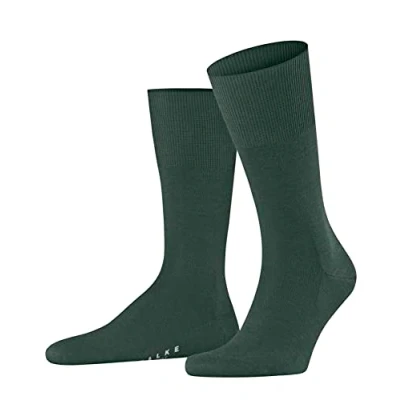 Image of FALKE Men&#039;s Airport M SO Wool Cotton Plain 1 Pair Socks, Green (Hunter 7441), 8.5 9.5