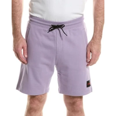 Image of HUGO Men&#039;s Big Square Logo Jersey Shorts Casual, Lavender Hill, Large