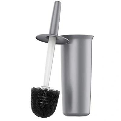 Image of MR.SIGA Toilet Bowl Brush and Holder for Bathroom, Gray, 1 Pack