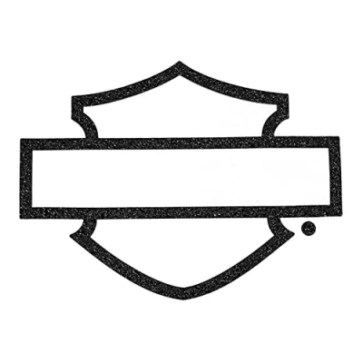 Image of Harley Davidson Rugged Textured Bar &amp; Shield Logo Decal Black 6 x 8 in.