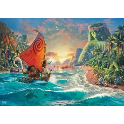 Image of Schmidt Thomas Kinkade: Disney Moana 1,000 Pieces Adult Jigsaw Puzzle Ages 12+, Black White 1877