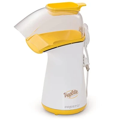 Image of Presto Poplite Hot Air Popcorn Popper, Plastic, Yellow