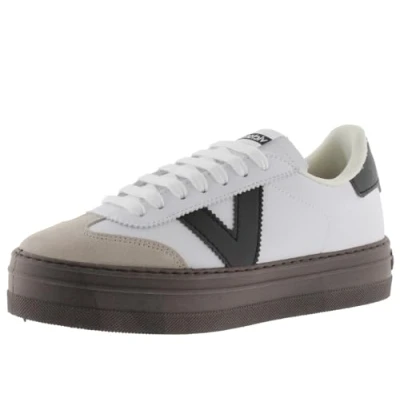 Image of victoria Barcelona Ciclista Leather Effect Low Tennis &amp; Platform Split Toe 1092172 for Women Blanco 40