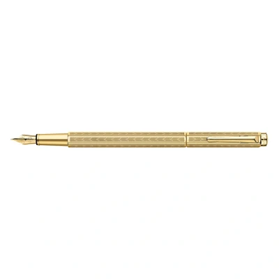 Image of Caran d&#039; Ache Ecridor Chevron Gilded Fountain Pen Fine
