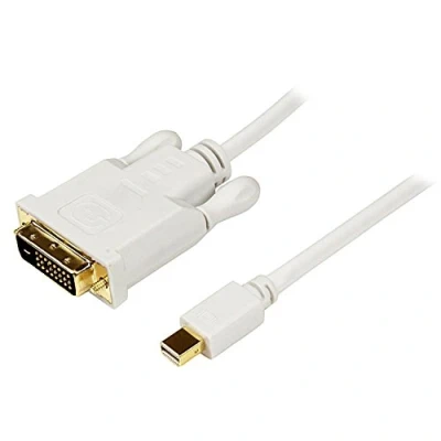 Image of StarTech.com 3 ft Mini DisplayPort to DVI Adapter Cable DP Video Converter MDP for Mac / PC 1920x1200 White (MDP2DVIMM3W)