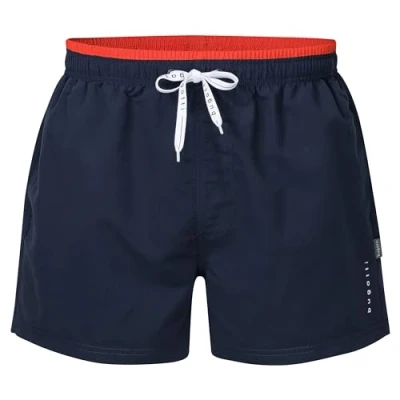Image of Bugatti® Men&#039;s Swimming Shorts in Navy, Turquoise or Black, Navy / Orange, L