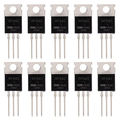 Image of BOJACK IRF840 MOSFET Transistor IRF840N 8 A 500 V N Channel Power TO 220AB (Pack of 10 Pcs)