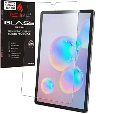 Image of TECHGEAR Galaxy Tab S6 10.5&quot; Glass Edition (SM T860 / SM T865), Tempered Screen Protector [9H Toughness] [HD Clarity] [Scratch Resistant] [No Bubble] Designed For Samsung