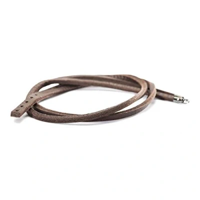 Image of Trollbeads Leather Bracelet Brown/Silver, 45 cm / 17.7 in