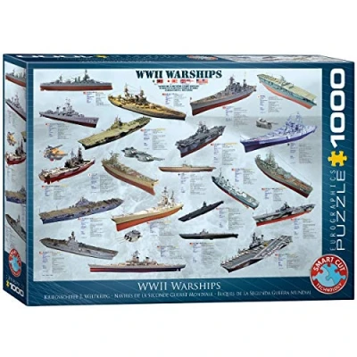 Image of EuroGraphics 6000 0133 WW II Warships Puzzle, Various, 48 x 68 cm