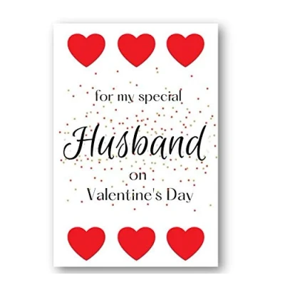 Image of Second Ave Husband Valentine Card For Him Cute Romantic Heart Design 2