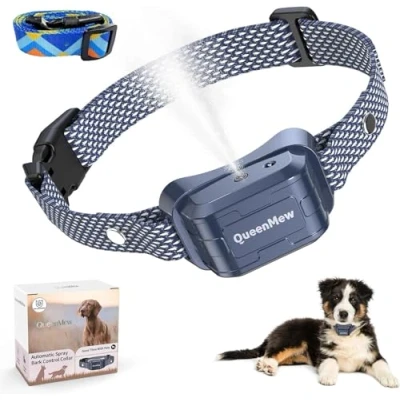 Image of Anti Bark Collars for Dogs, Auto Citronella Dog Collar Stop Barking, with 3 Adjustable Sensitivity &amp; Spray Levels, Barking 2 Straps Small Large Dogs