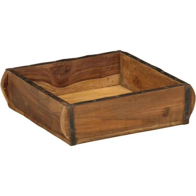 Image of vidaXL Tray 31x29x10 cm Solid Wood Reclaimed