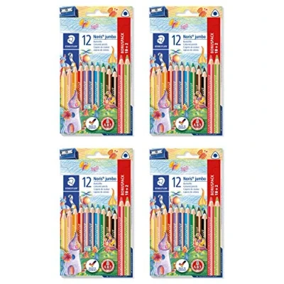 Image of Staedtler Noris Jumbo Colouring Pencils (Pack of 4)