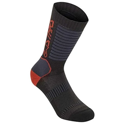 Image of Alpinestars Socks Paragon Lite 19 Black Bright Red Small 2020