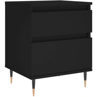 Image of vidaXL Bedside Cabinet Black 40x35x50 cm Engineered Wood
