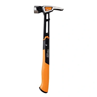 Image of Fiskars IsoCore 22 oz Milled Face Framing Claw Hammer, with Shock Reduction, 16 in
