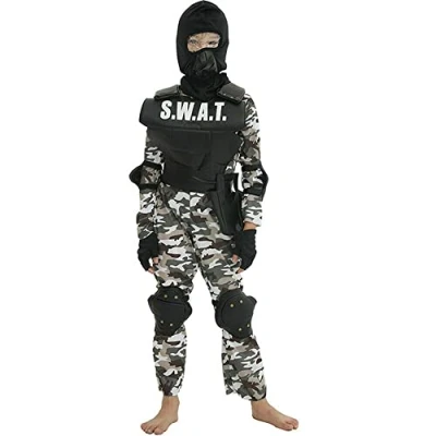 Image of Forever Young Boys SWAT Police Army Team Commander Halloween Fancy Dress Costume (3 4 years)