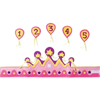 Image of Folat Birthday Crown Girl Age 1 5 Years Multi Colors