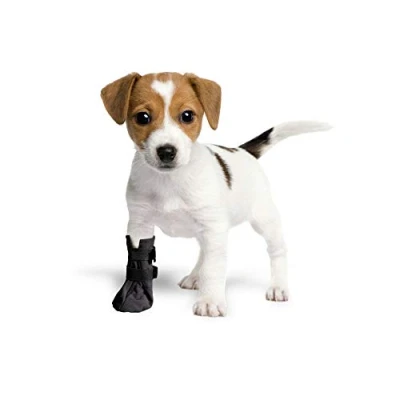 Image of Grande Finale Breathable Dog Cat Protective Socks 100% Softshell Surgical Covers, Protection Against Injury Stopper (3 (M) 6 cm H 12 cm, Black)