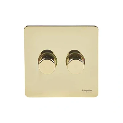 Image of Schneider Electric Ultimate screwless flat plate (USFP) Removable front for ease and efficient decorating. Wiring Devices Polished Brass GU6422LPB