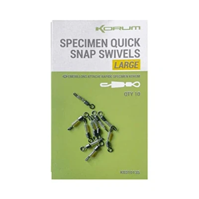 Image of Korum Specimen Quick Snap Swivel L Fishing swivels