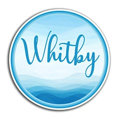 Image of 2 x 10cm Whitby England Vinyl Stickers Travel Sticker Laptop Luggage #23766 (10cm Wide)