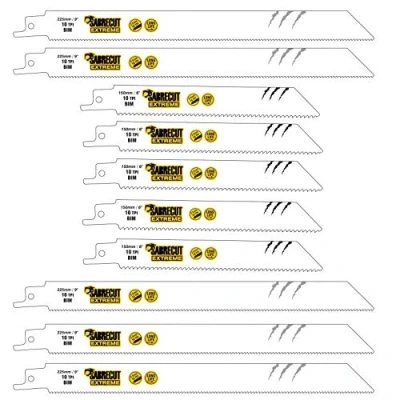 Image of 10 x SabreCut SCRSK10HF 150mm 225mm TPI S922HF S1122HF Fast Wood and Metal Cutting Reciprocating Sabre Saw Blades Compatible with Bosch Dewalt Makita many others