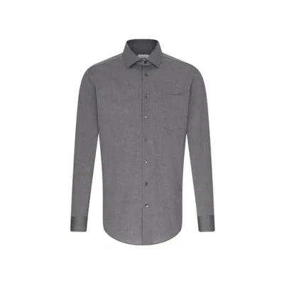 Image of Seidensticker men&#039;s business shirt regular fit non iron Kent collar long sleeve 100% cotton