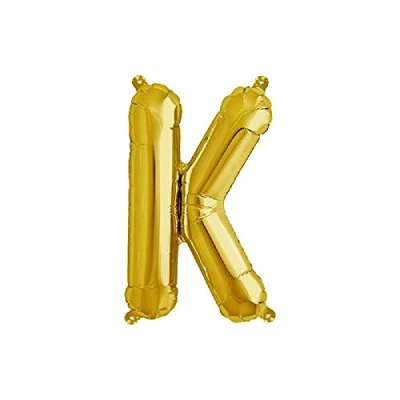 Image of 16&quot; Gold Letter K Foil Balloons Air Filled Self Inflating Birthday Anniversary Wedding Party Banner Decorations