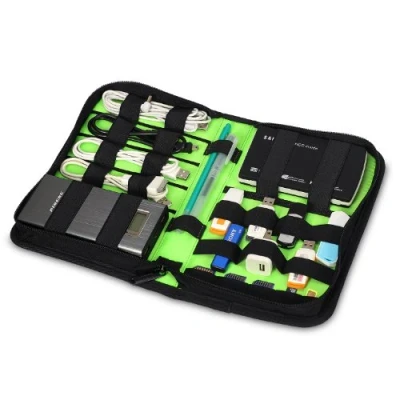 Image of BUBM MULTIPLE FUNCTION ACCESORIES storage CARRY bag case FOR power adapter USB cable memory card cord battery (MEDIUM)