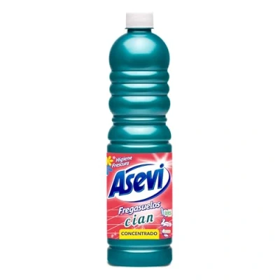 Image of Asevi 21143 Concentrated Floor Cleaner, Cyan, 1000 ml