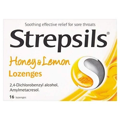 Image of 6 x 16 Strepsils Fast Acting Honey Lemon Lozenges Adults Children