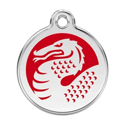 Image of Red Dingo Dragon Dog Id Tag (Medium, Red)