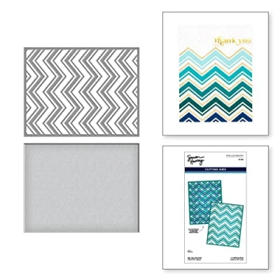 Image of Spellbinders Zig Zag Chevron Etched Dies from The Photosynthesis Collection by Simon Hurley, Metal, ONE