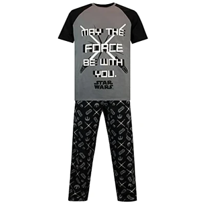 Image of Disney Mens Pyjamas Star Wars Black Size Medium