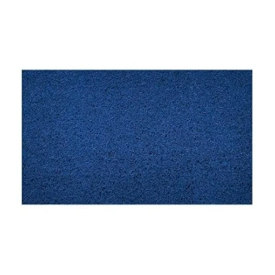 Image of Nicoman Embossed Spaghetti Door Mat Dirt Trapper Jet Washable Doormat 70x43cm (Blue, PLAIN) Use Indoor or Sheltered Outdoor
