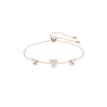 Image of Swarovski Ortyx Rose Gold Triangle Pull Bracelet