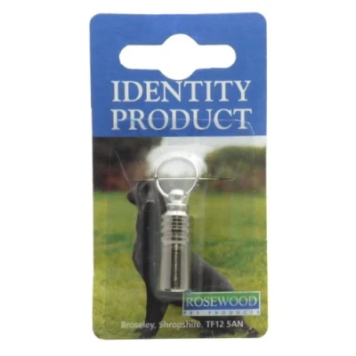 Image of VioVet Rosewood Identity Products Dog ID Tube, clear