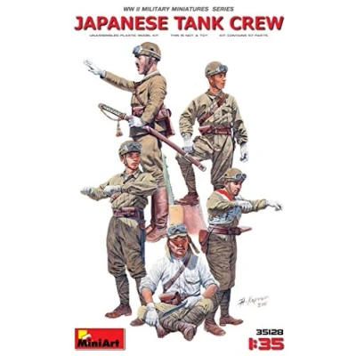 Image of Miniart 1:35 Scale Japanese Tank Crew Plastic Model Kit