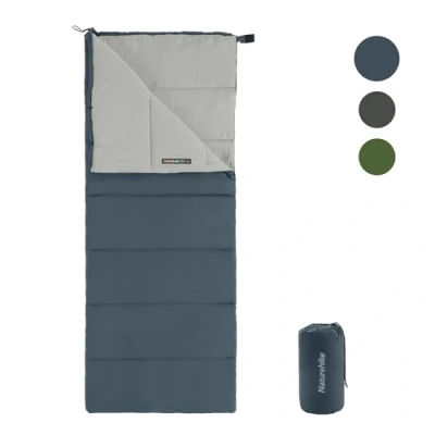 Image of Naturehike Sleeping Bags for Adults, Lightweight Rectangular Spliceable 3 Season Bag, Outdoor Camping, Hiking Navy Blue