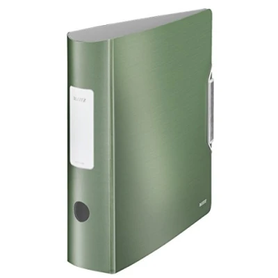 Image of Leitz Lever Arch File, Celadon green, A4, Curved spine 8.2 cm width, Elastic fastening, Light polyfoam, Style Range, 11080053